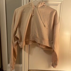 cream color cropped sweatshirt